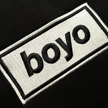 Load image into Gallery viewer, BOYO - IN A MINUTE, NOW - BLACK HOODIE (EP LAUNCH EXCLUSIVE)
