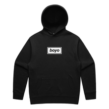 Load image into Gallery viewer, BOYO - IN A MINUTE, NOW - BLACK HOODIE (EP LAUNCH EXCLUSIVE)
